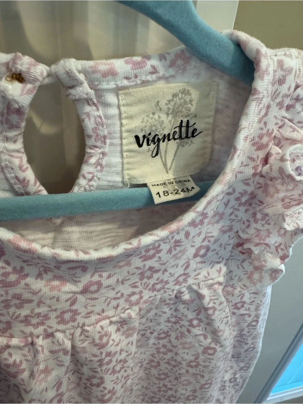 Vineyard Vines Girls' Pink Floral Ruffle Cotton Dress